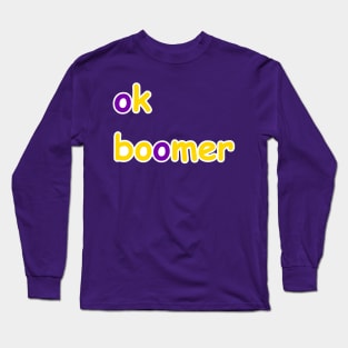 ok boomer: Intersex Pride Long Sleeve T-Shirt